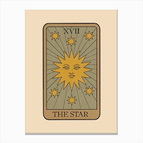 The Star - Vintage Tarot Canvas Print
