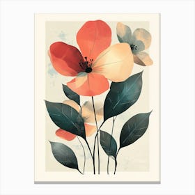 Flowers On A White Background Canvas Print