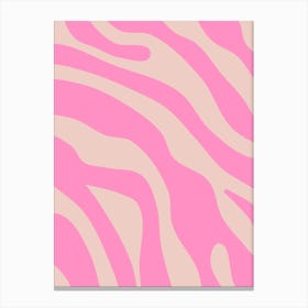 Vintage Retro Abstract Peach And Pink Canvas Print