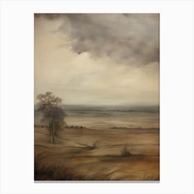 Muted Countryside Painting Canvas Print