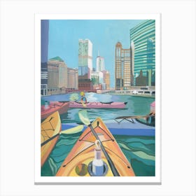Chicago River Kayaking Canvas Print