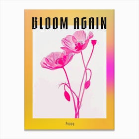 Hot Pink Poppy 1 Poster Canvas Print