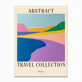 Abstract Travel Collection Poster Bahamas 1 Canvas Print