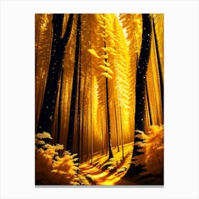 Forest Of Fireflies Canvas Print