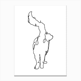 The Cats Tail Canvas Line Art Print