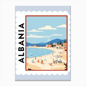 Albania 2 Travel Stamp Poster Canvas Print