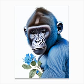 Baby Gorilla Gorillas Decoupage 3 Canvas Print