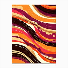 Abstract Wavy Pattern Canvas Print