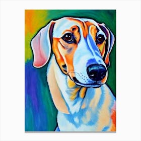 Dachshund Fauvist Style dog Canvas Print