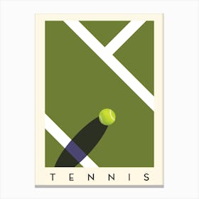 Tennis Minimalist Illustration Canvas Print
