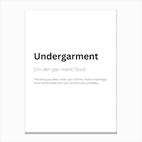 Undergarment Definition Meaning Canvas Print