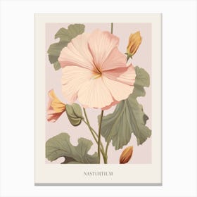 Floral Illustration Nasturtium 2 Poster Canvas Print