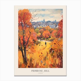 Autumn City Park Painting Primrose Hill London 3 Poster Canvas Print