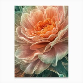 Peach Rose Canvas Print