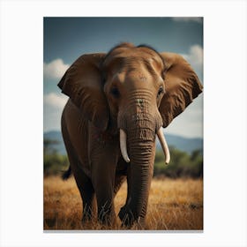 Elephant In The Wild Canvas Print