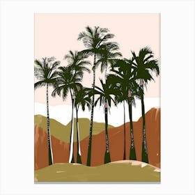 Palm Trees In The Desert Canvas Print