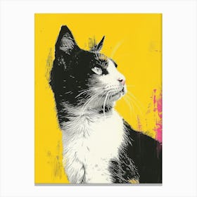 Polaroid Style Cat Portrait 4 Canvas Print