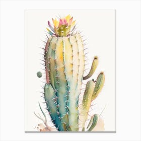Rat Tail Cactus Storybook Watercolours 2 Canvas Print