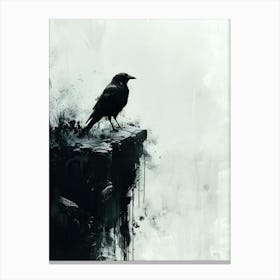 Crow painting Canvas Print