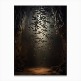 Majestic Bat Cave Silhouette 4 Canvas Print