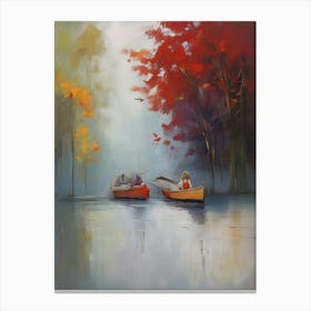 Two Canoes Canvas Print