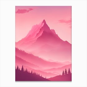 Misty Mountain Background Pink Color Theme Sunset Simple Minimalistic Vector Art Light Color 18 20231022211427389 9z3l Brlx Canvas Print