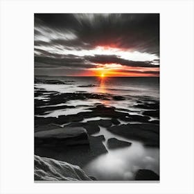 Sunset On The Rocks 2 Canvas Print