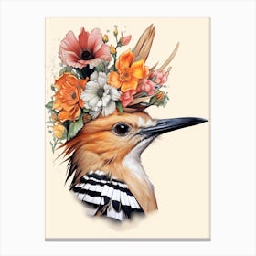 Bird With A Flower Crown Hoopoe 1 Canvas Print
