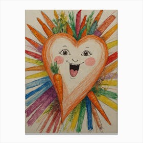 Default Draw Me Funny A Heart Made Of A Choir Of Carrots Singi 1 Canvas Print