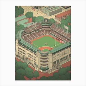 Fenway Park United States Travel Illustration 4 Canvas Print