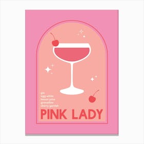 Pink Lady Cocktail Canvas Print