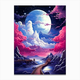 Full Moon In The Sky Canvas Print