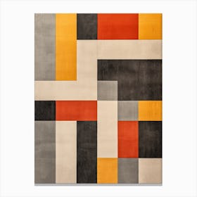 Modernist Matrix; Mid Century Geometric Exploration Canvas Print