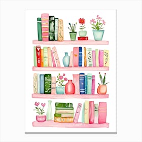 cosy bookshelf Canvas Print