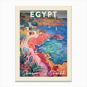 Sharm El Sheikh Egypt 2 Fauvist Painting Travel Poster Canvas Print