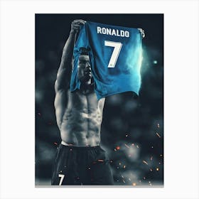 Cristiano Ronaldo Football Drawing Canvas Print