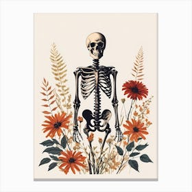 Floral Skeleton Botanical Anatomy (17) Canvas Print
