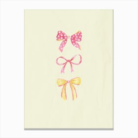 Cute Bows Canvas Print