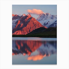 Swiss Alps At Sunset Canvas Print