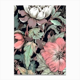 Floral Pattern nature meadow flowers 1 Canvas Print