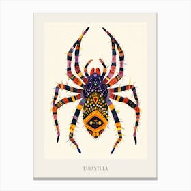 Colourful Insect Illustration Tarantula 5 Poster Canvas Print