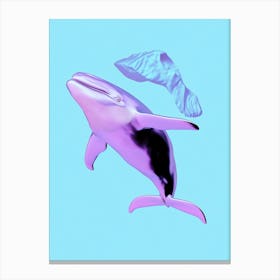 Whales In The Sea 1 Canvas Print