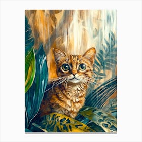 Cat In The Jungle 2 Canvas Print