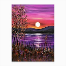 Sunset At The Lake 4 Canvas Print