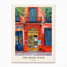 Seville Book Nook Bookshop 1 Poster Canvas Print