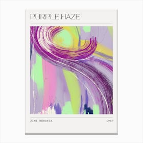 Purple Haze - Jimi Hemdrix - Abstract Song Art - Music Painting Canvas Print