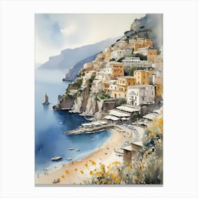 Summer In Positano Painting (11) 1 Canvas Print