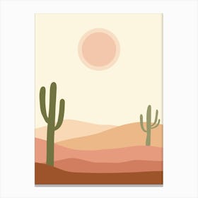 Cactus In The Desert 60 Canvas Print