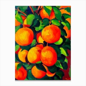 Tangerine 2 Fruit Vibrant Matisse Inspired Painting Fruit Canvas Print
