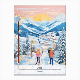 Are In Sweden, Ski Resort Poster Illustration 1 Canvas Print